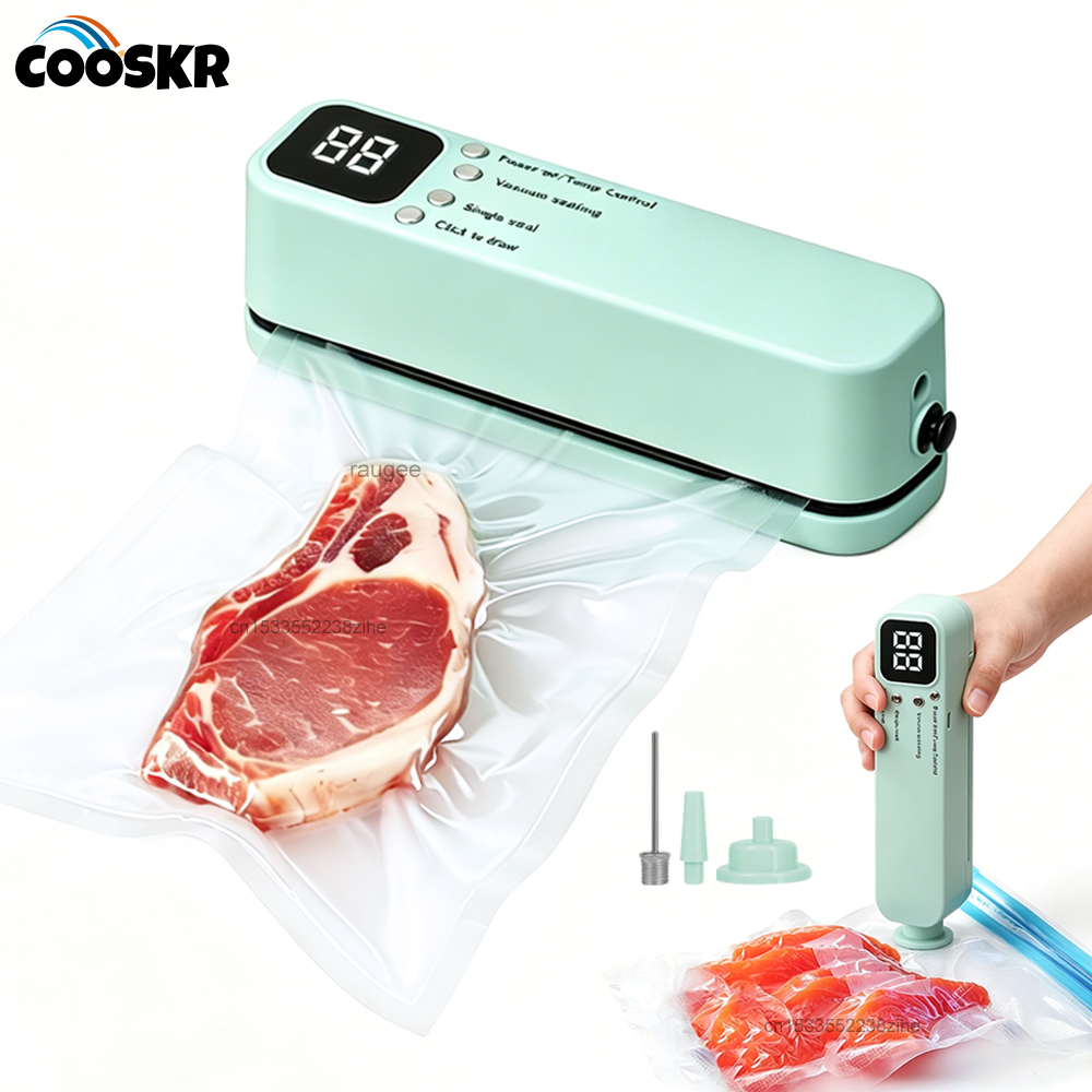 Food Storage Vacuum Sealer Machine - เครื่องซีลถุงสูญญากาศขนาดเล็ก เครื่องซีลถุงพลาสติก เครื่องซีลถุงบรรจุภัณฑ์อาหาร เครื่องซีลสูญญากาศแบบชาร์จไฟได้ ปั๊มสูญญากาศไฟฟ้า