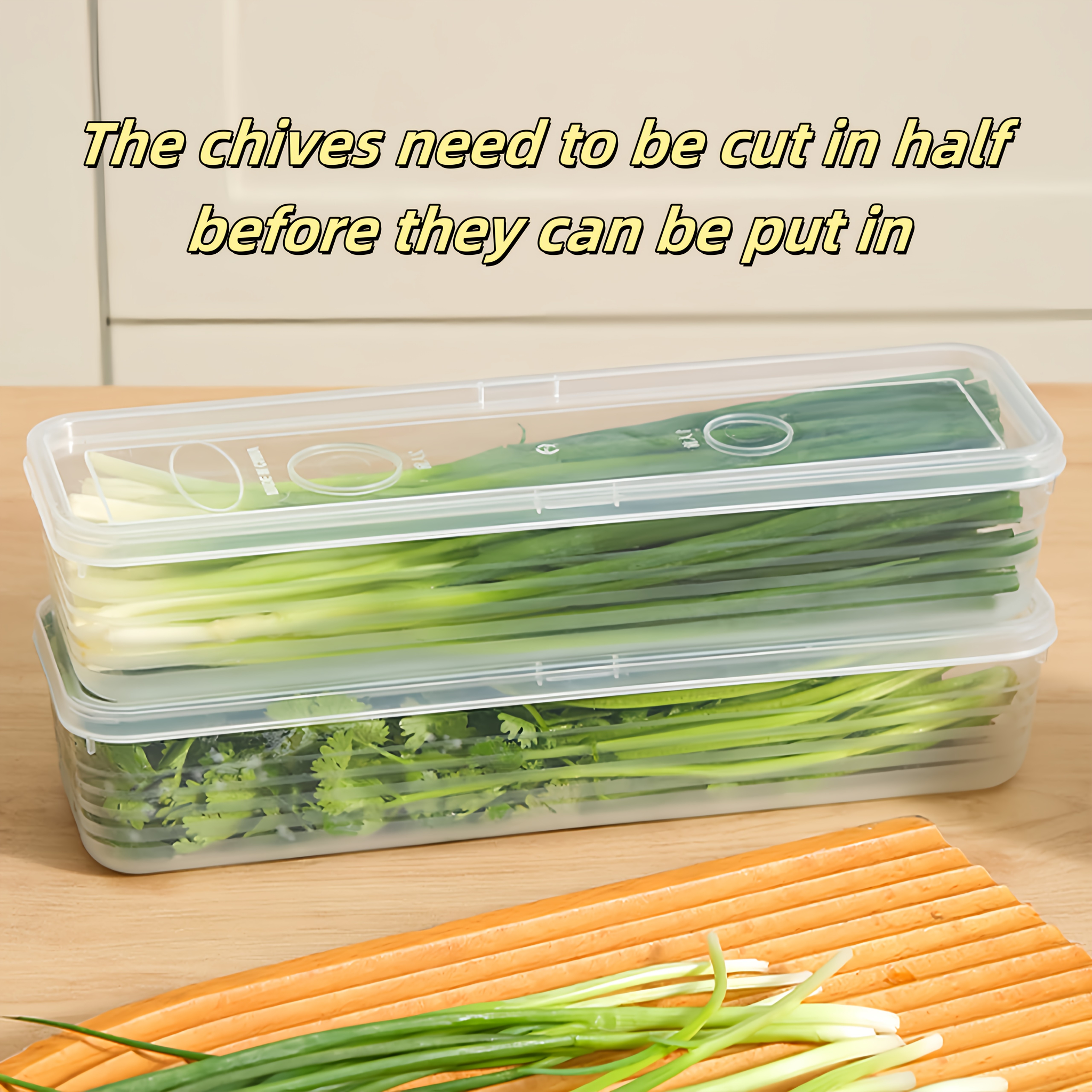 Food Storage Containers Plastic Box - กล่องเก็บอาหาร/ผัก 2/4/6 ชิ้น - กล่องเก็บของในตู้เย็น -
