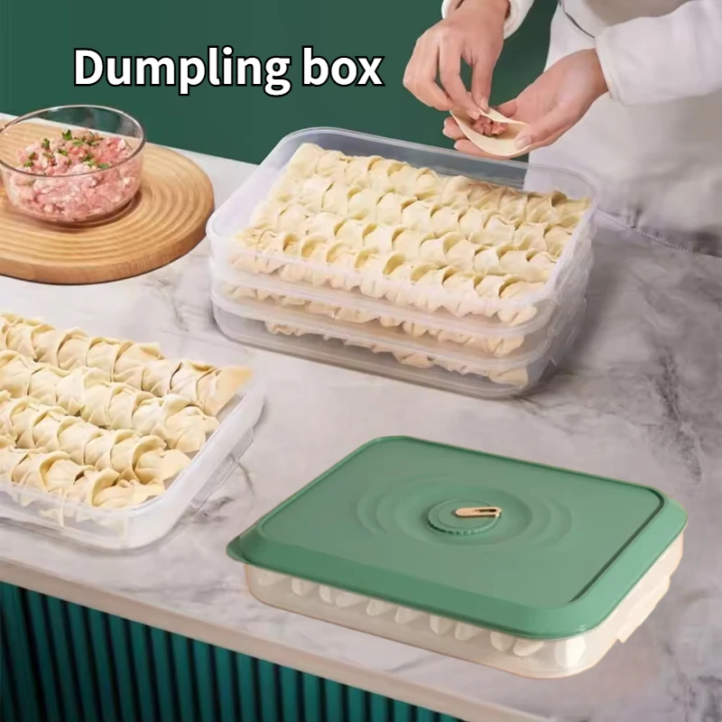 Food Storage Moms - กล่องแช่แข็งเกี๊ยวพร้อมตัวติดตามวันที่ กล่องเก็บอาหารปลอดภัย กล่องเก็บอาหารแบบหลายชั้นวางซ้อนกันได้ สำหรับเกี๊ยวซ่า ขนม เกี๊ยวเนื้อ