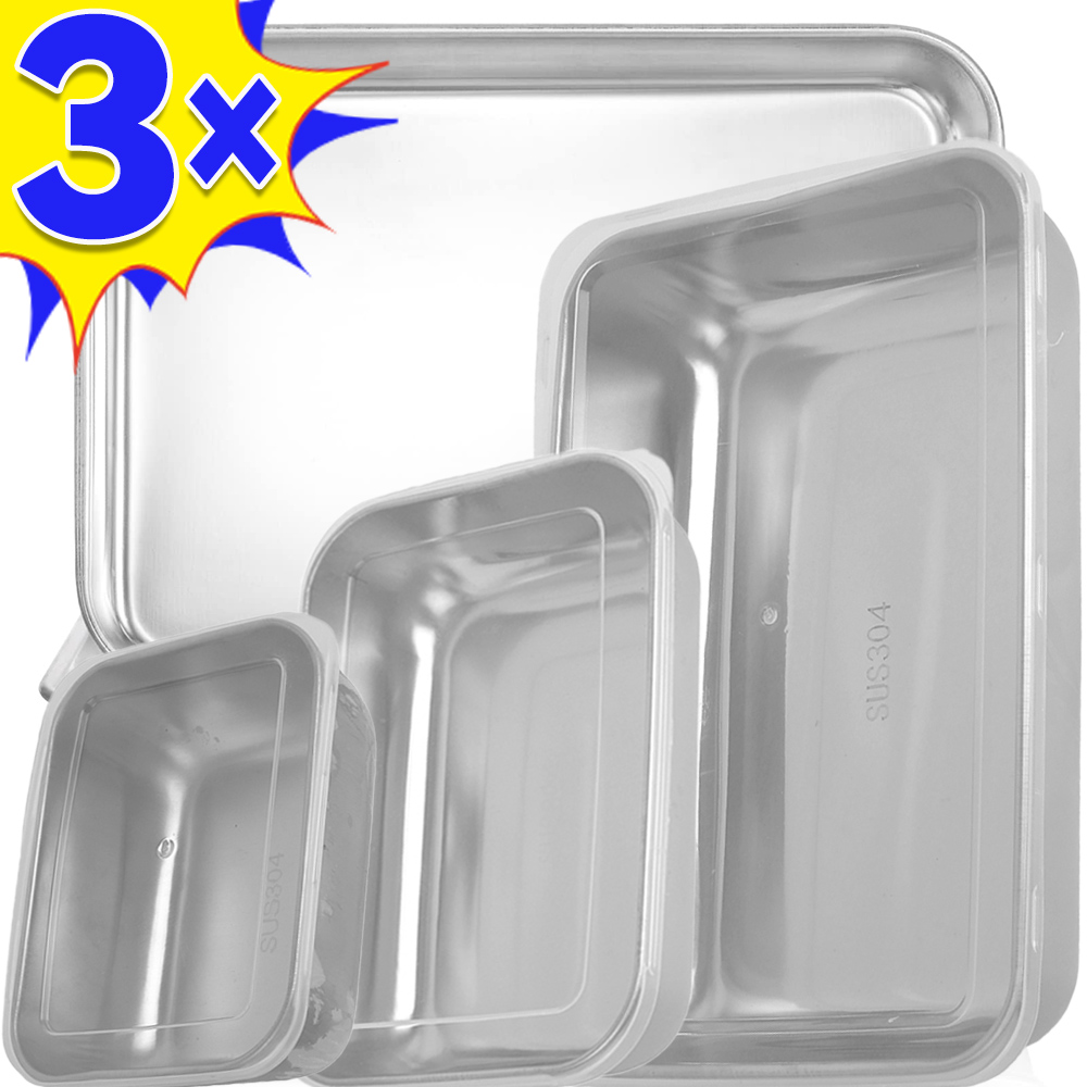 Food Storage In Stainless Steel - กล่องเก็บอาหารสแตนเลสกล่องเก็บความสดฝาปิดสี่เหลี่ยมผืนผ้าไส้กรอกก๋วยเตี๋ยวจานผลไม้พร้อมฝาปิดภาชนะเก็บอาหาร