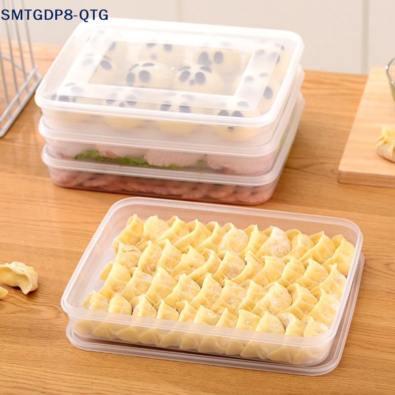 Food Storage Hot - กล่องเก็บของในครัวแบบใสสำหรับจัดระเบียบตู้เย็น ถาดใส่อาหารสำหรับเกี๊ยว ผลไม้ ผัก เนื้อ ขนมเค้ก