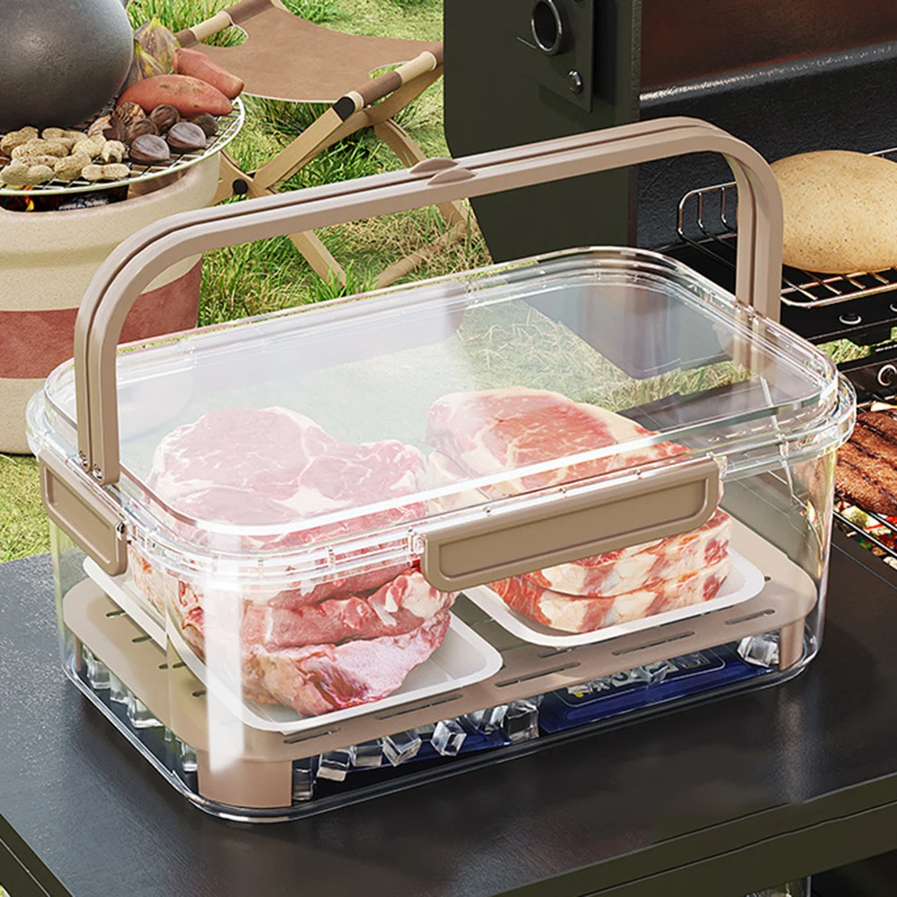 Food Storage Containers Plastic Box - ภาชนะเก็บอาหารแบบพกพาขนาดใหญ่ความจุ Airtight Freshness กล่องท่อระบายน้ําสําหรับ Outdoor Picnic
