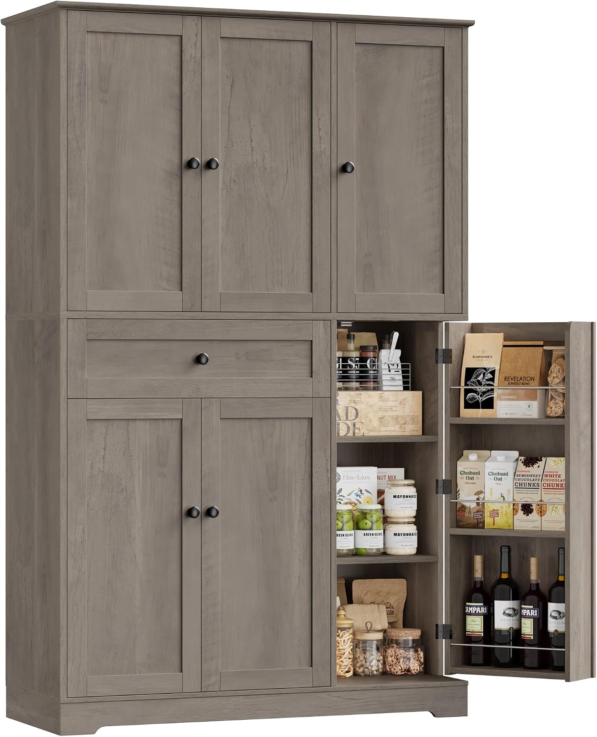 Food Storage In Cabinets - ตู้เก็บของในครัว ตู้เก็บของบนเคาน์เตอร์ ชั้นวางของพร้อมประตู ชั้นวางของแบบมีลิ้นชัก ตู้เก็บอาหารแบบตั้งพื้น สำหรับห้องรับประทานอาหารและห้องนั่งเล่น