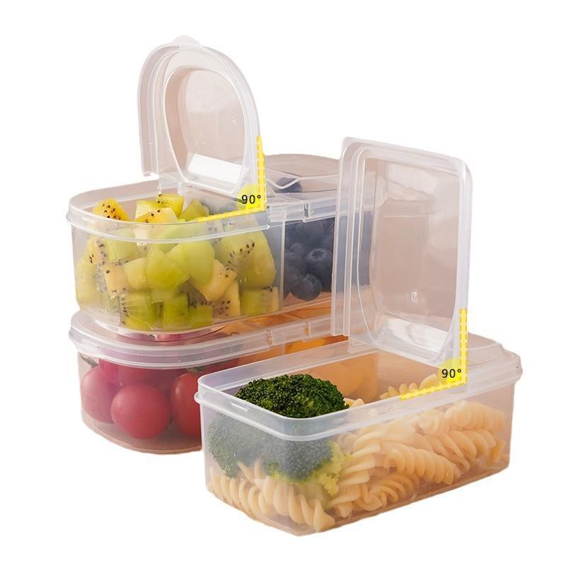 Food Storage Moms - ภาชนะเก็บอาหารแบบใหม่ ปิดสนิท มีช่องเดี่ยวและช่องคู่ ผลิตจากพลาสติกเกรดอาหาร เหมาะเป็นของขวัญสำหรับคุณแม่ ใช้เก็บเครื่องเทศและสมุนไพร