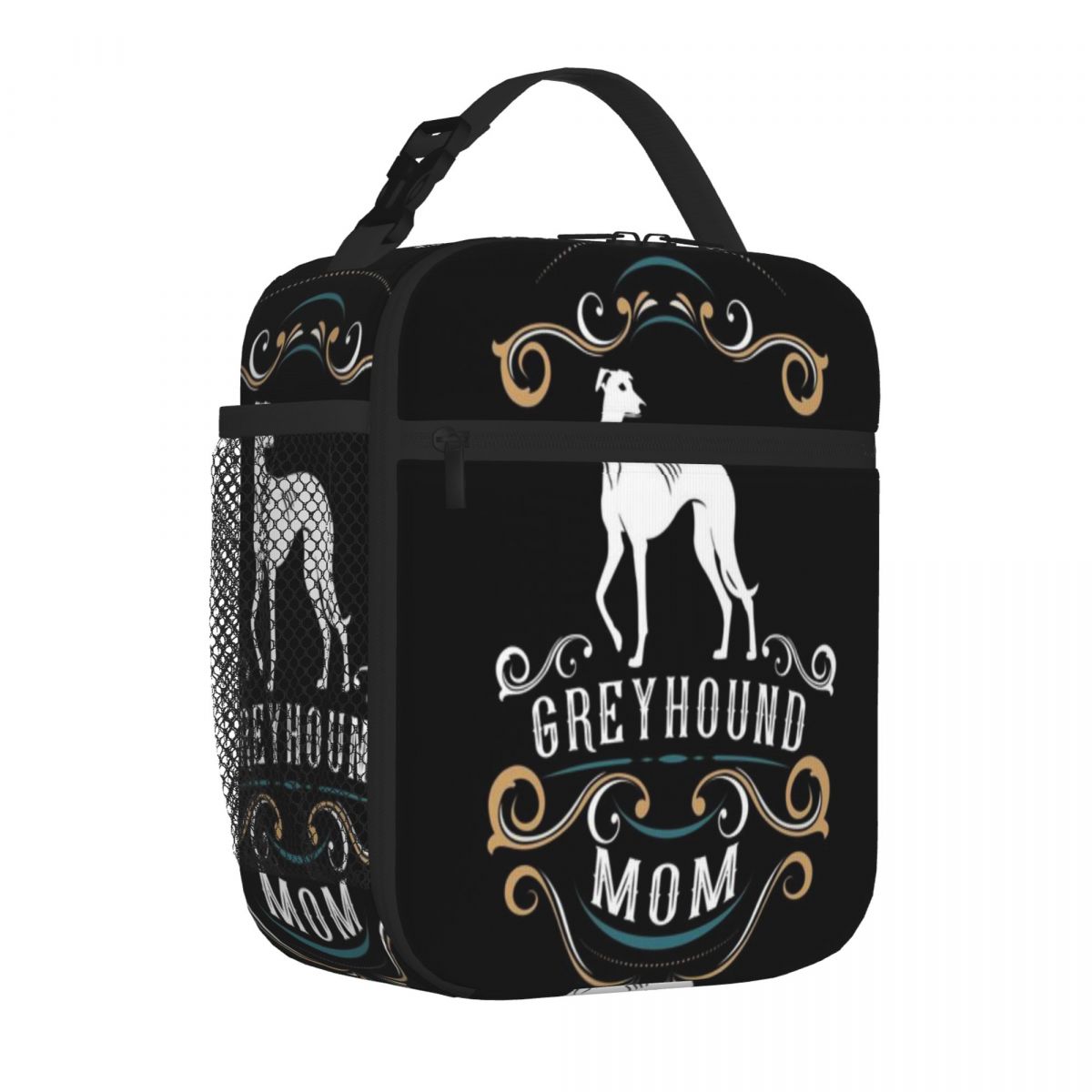 Food Storage Moms - สติกเกอร์ลายแม่เกรย์ฮาวด์ขายดีที่สุด แบบกำหนดเองบนเรดบับเบิ้ล กระเป๋าใส่อาหารกลางวันขนาดใหญ่สไตล์หวาน กระเป๋าเก็บอาหารสำหรับเดินทางในเมือง