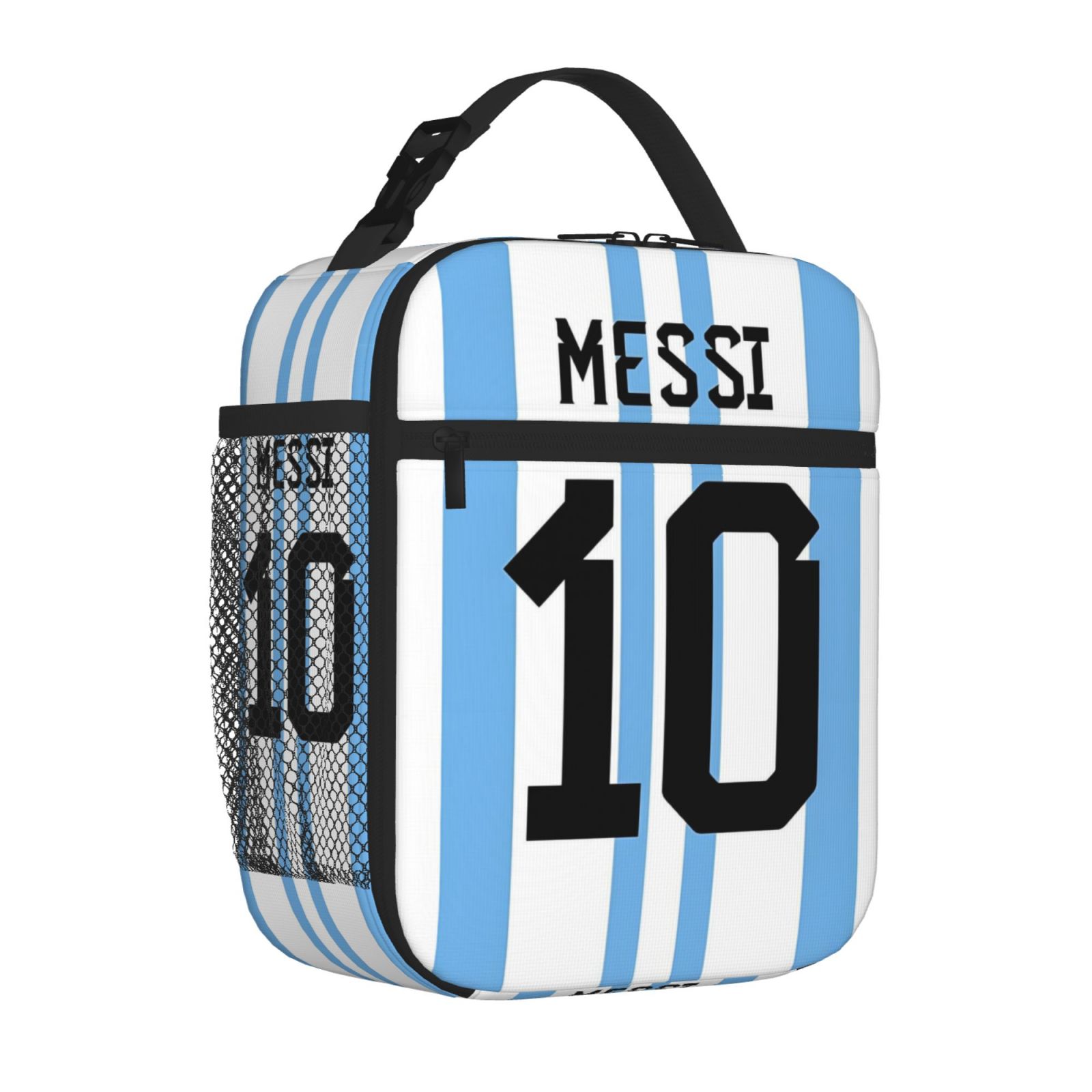 Food Storage Keep Warm - Custom Messis 10 ฟุตบอลฟุตบอล Merch ถุงอาหารกลางวันฉนวนสําหรับโรงเรียนเก็บกล่องอาหาร