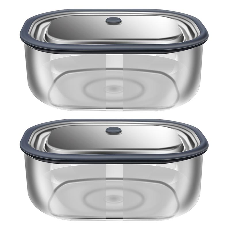 Food Storage Hot - กล่องแก้วบอโรซิลิเกตทรงสี่เหลี่ยมผืนผ้าสูงสำหรับกล่องข้าวกลางวันเก็บความร้อนไมโครเวฟกล่องเก็บรักษากล่องอาหารกลางวันแบบปิดผนึกกรอบพร้อมฝาปิด