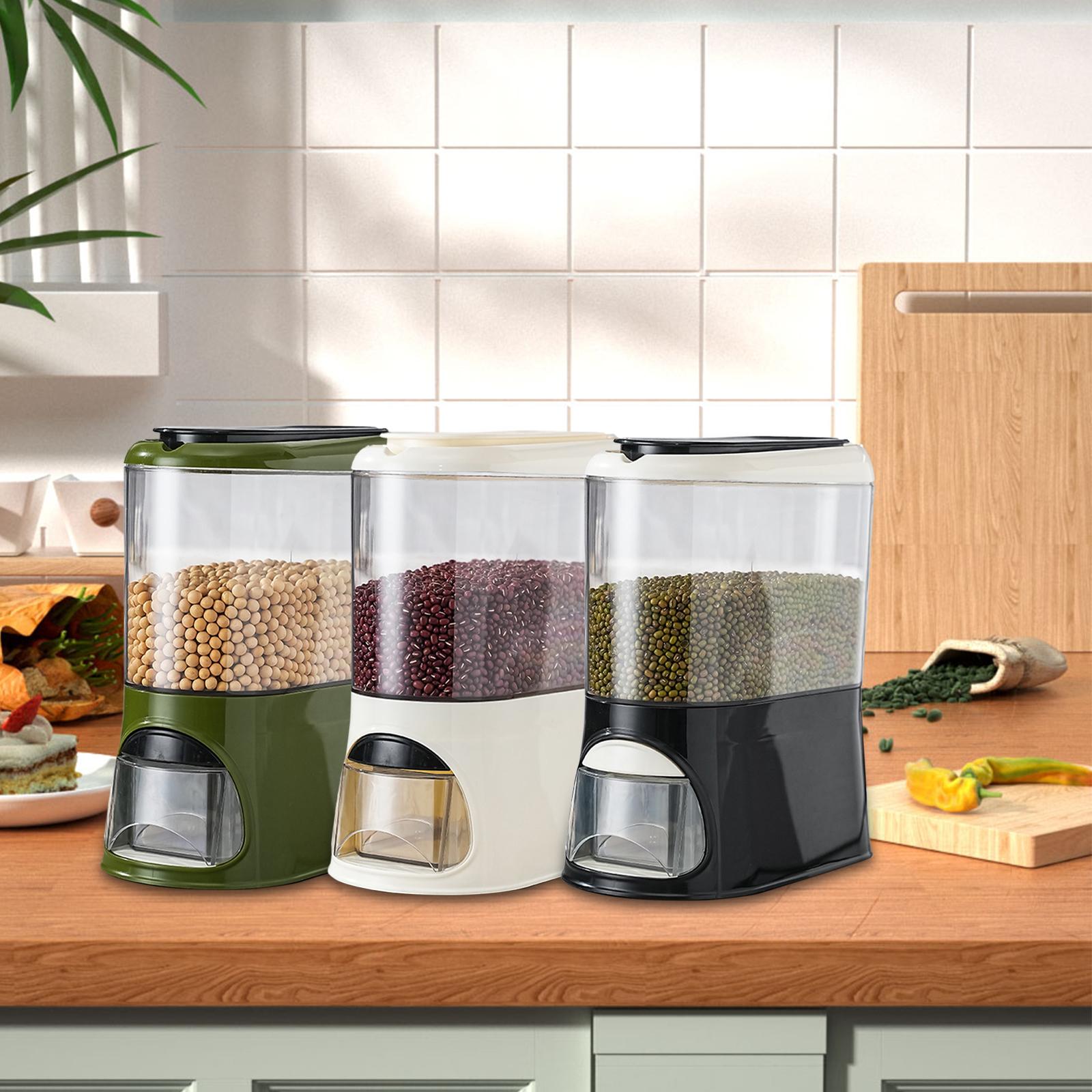 Food Storage Moms - ภาชนะเก็บข้าวพร้อมฝาปิดที่ถอดออกได้ ป้องกันความชื้น ภาชนะเก็บอาหารแห้งสำหรับห้องครัว บ้าน ถั่วต่างๆ