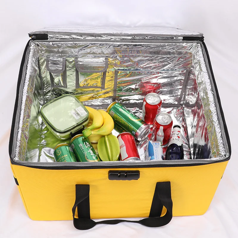 Food Storage Hot - กระเป๋าเก็บความร้อนแบบพกพาขนาด 80 ลิตร สำหรับส่งพิซซ่า กล่องเก็บอาหารแบบหนา ใช้ซ้ำได้