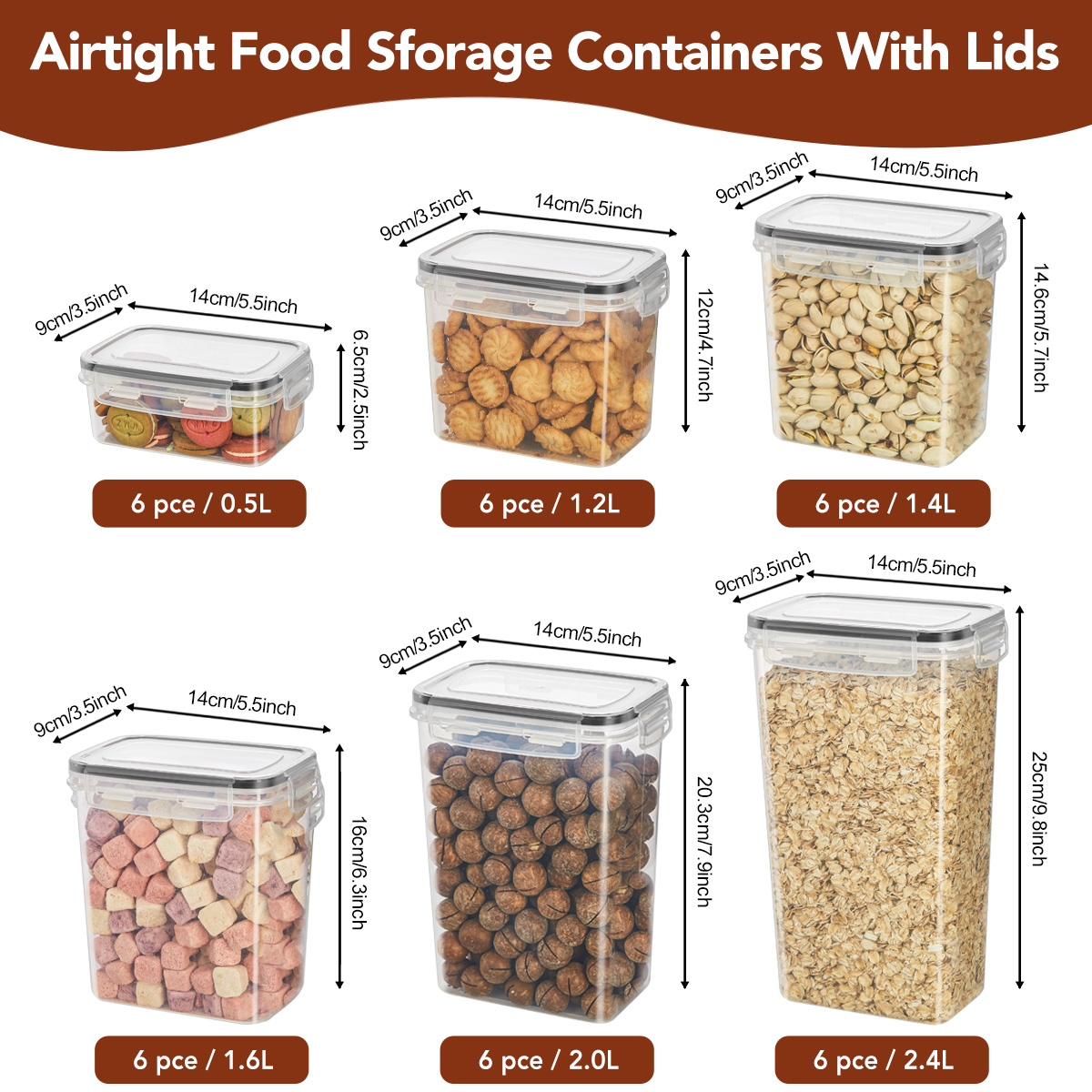 ชุดโหลเก็บบะหมี่หลายขนาด, ภาชน - Food Storage In Cabinets บทวิจารณ์และราคา