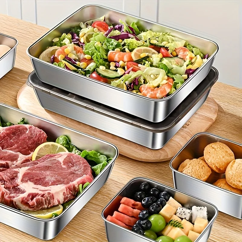 ชุดกล่องเก็บอาหารสแตนเลส 5 ชิ้ - Food Storage In Stainless Steel บทวิจารณ์และราคา
