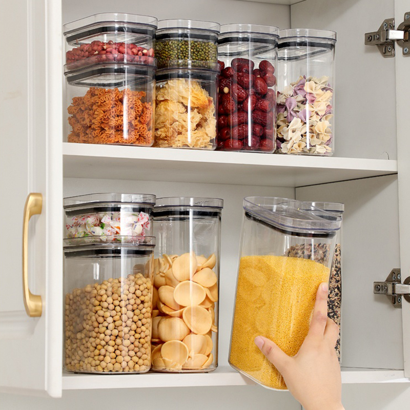 กล่องเก็บของในครัวแบบปิดผนึก ส - Food Storage In Cabinets บทวิจารณ์และราคา