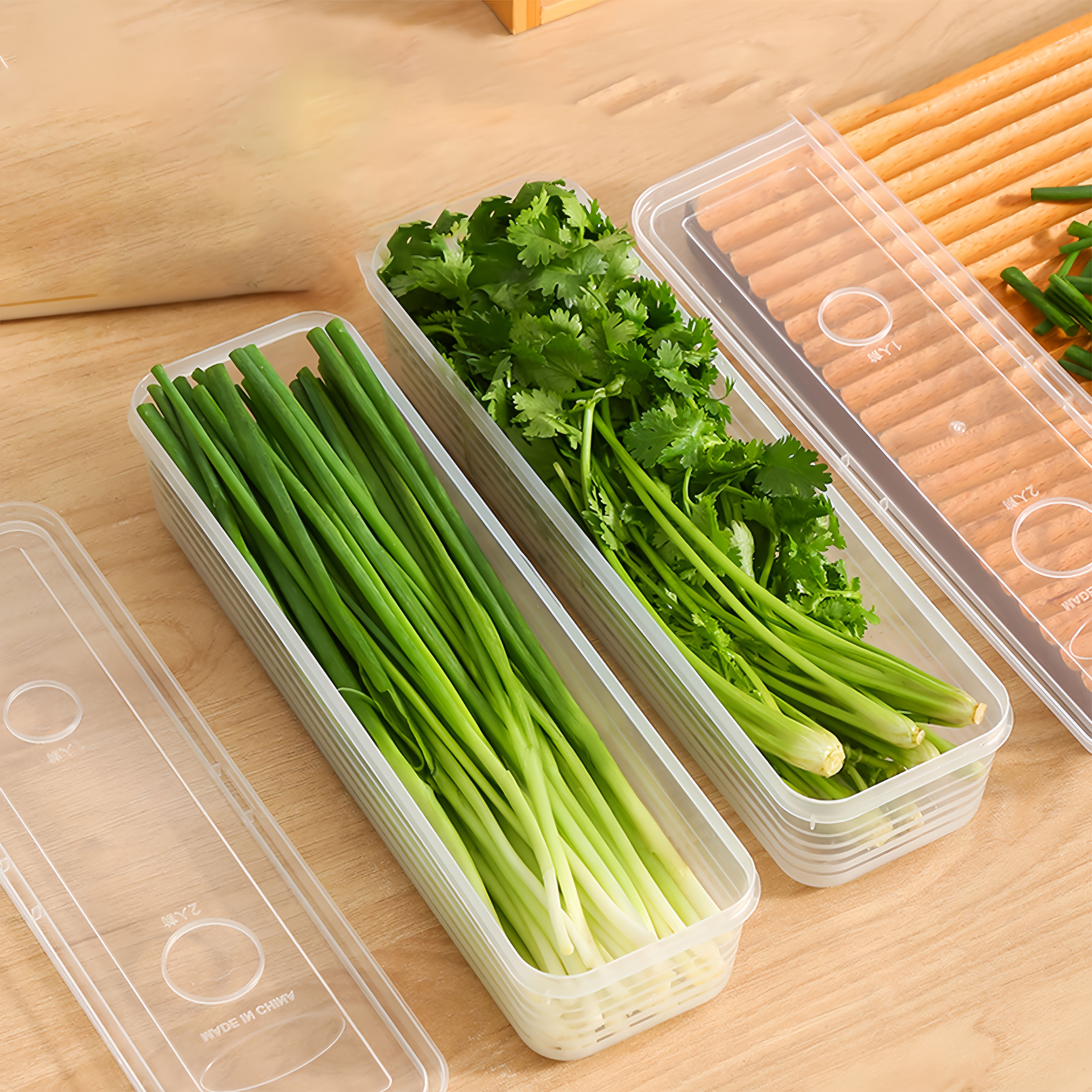 กล่องเก็บอาหาร/ผัก 2/4/6 ชิ้น  - Food Storage Containers Plastic Box บทวิจารณ์และราคา