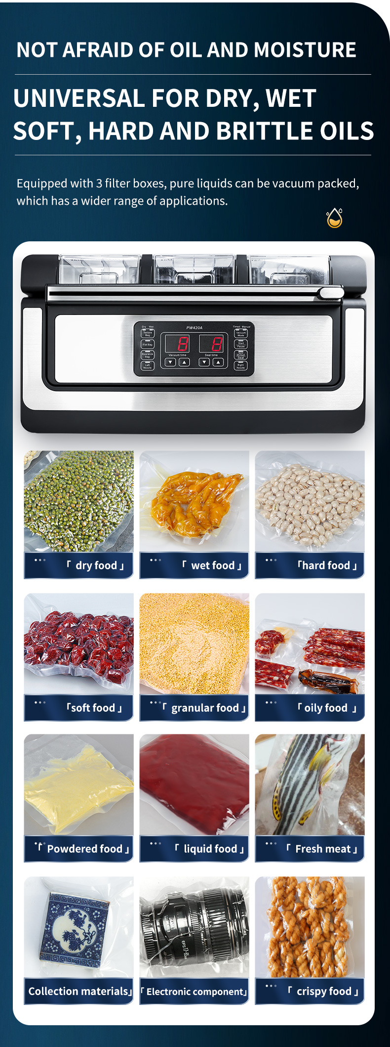 เครื่องซีลสูญญากาศในครัว จอแสด - Food Storage Vacuum Sealer Machine บทวิจารณ์และราคา