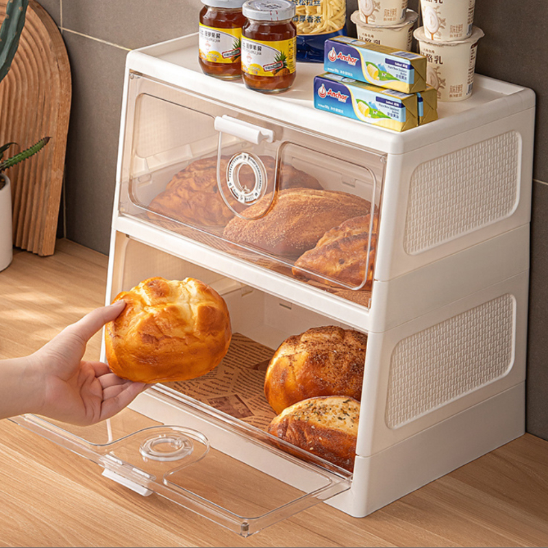 กล่องเก็บขนมปังแบบหลายชั้นพร้อ - Food Storage Kitchen Cabinet บทวิจารณ์และราคา