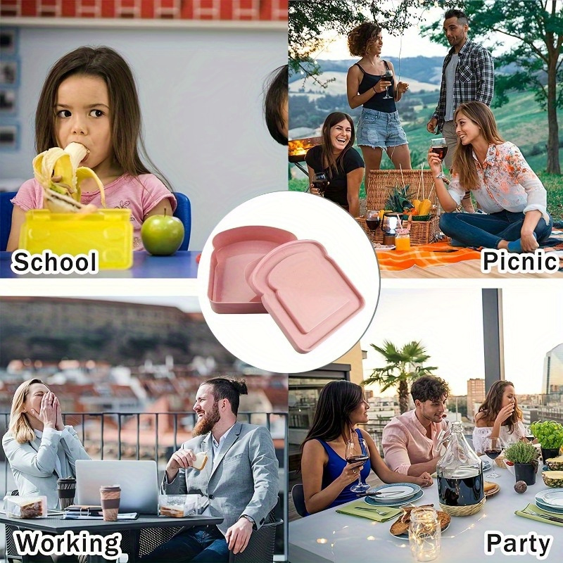 กล่องเบนโตะ 1 ชิ้น, ภาชนะแซนวิ - Food Storage Containers Plastic Box บทวิจารณ์และราคา