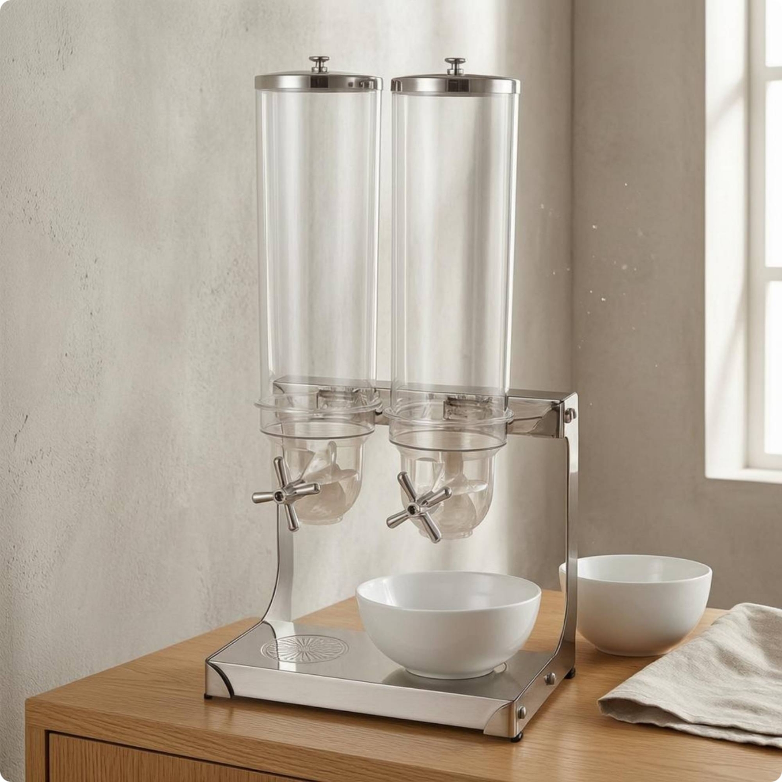 ตู้จ่ายธัญพืชแบบตั้งโต๊ะ ถังใส - Food Storage In Stainless Steel บทวิจารณ์และราคา