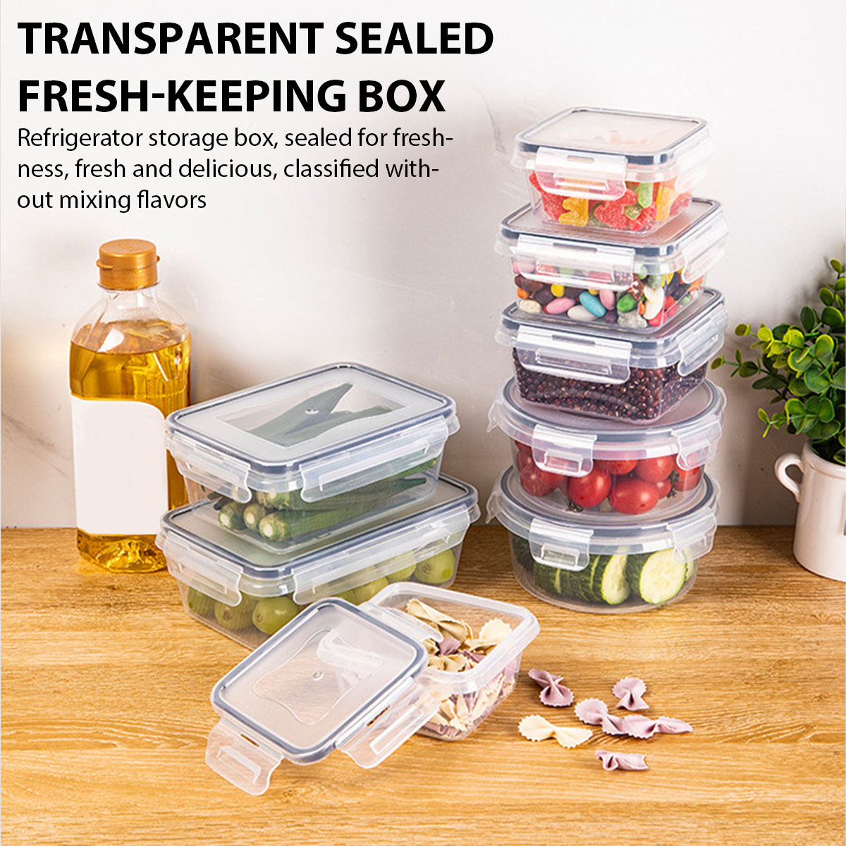 ชุดกล่องเก็บอาหาร 24 ชิ้น/ชุด  - Food Storage Containers Plastic Box บทวิจารณ์และราคา