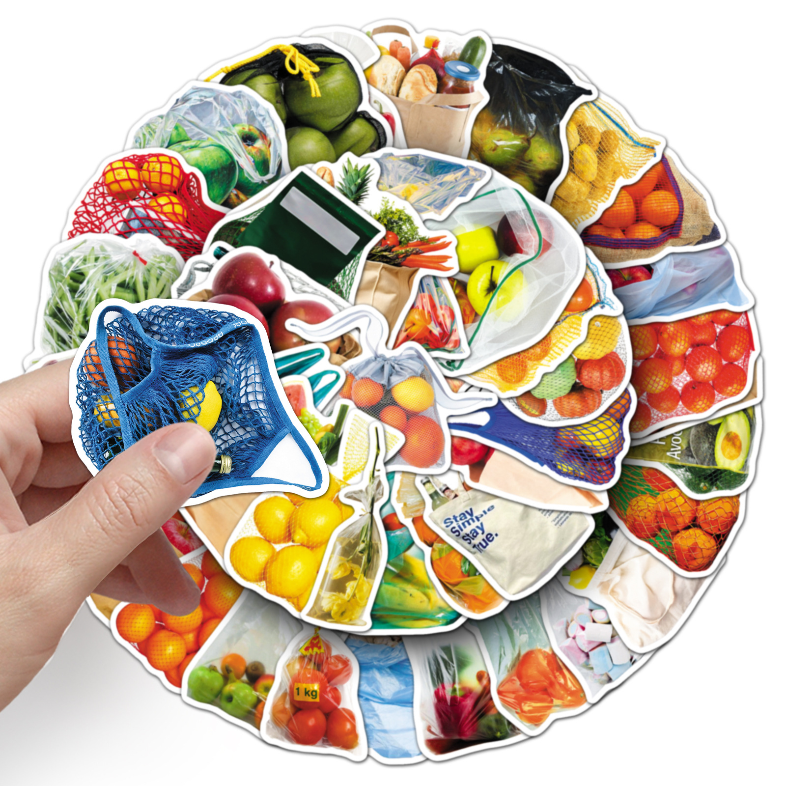 สติกเกอร์ตกแต่งรูปผักผลไม้เสมื - Food Storage In Cabinets บทวิจารณ์และราคา