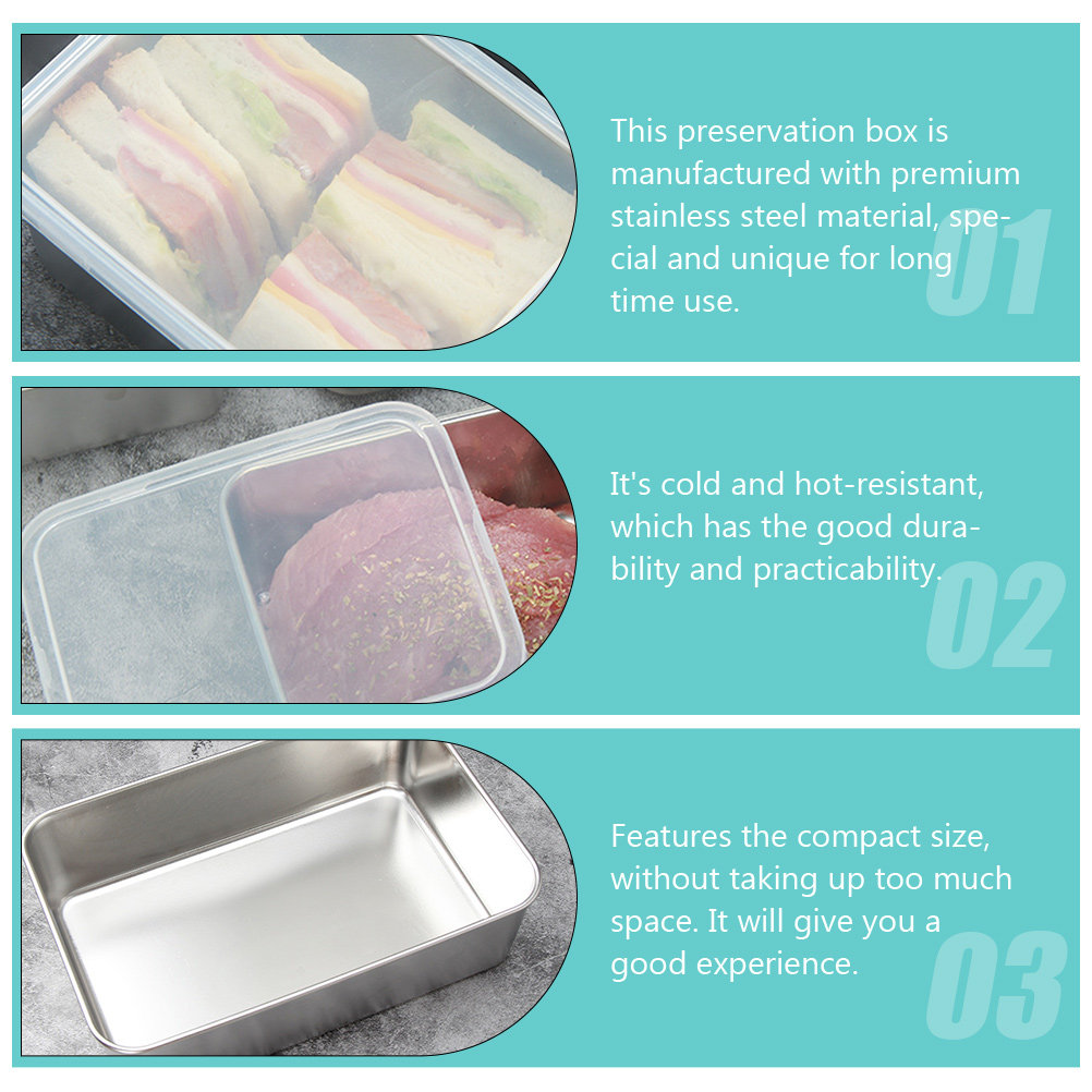 กล่องถนอมอาหารสแตนเลสแบบพกพา ก - Food Storage Containers Plastic Box บทวิจารณ์และราคา