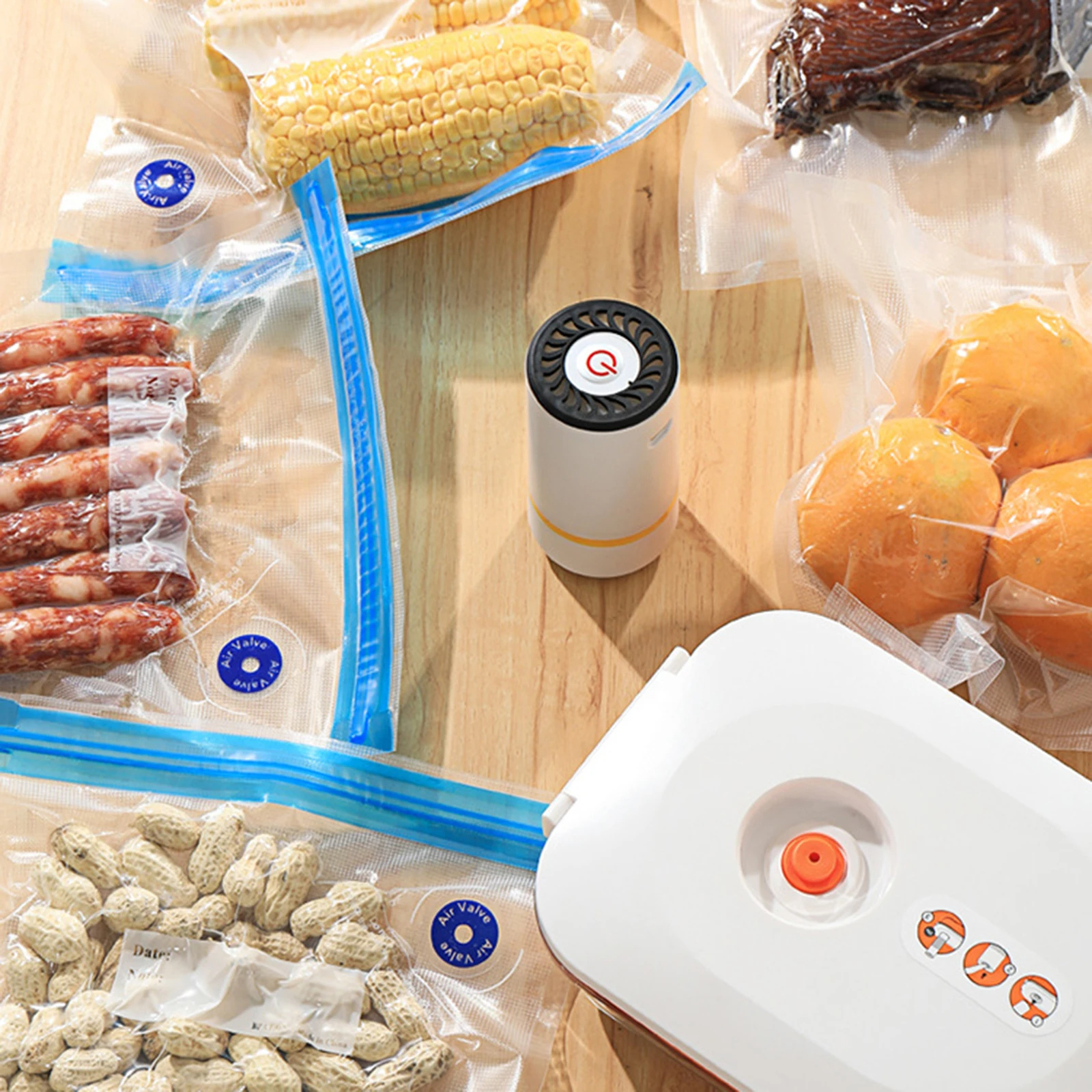 ถุงเก็บอาหารสูญญากาศแบบใช้ซ้ำไ - Food Storage Vacuum Sealer Machine บทวิจารณ์และราคา