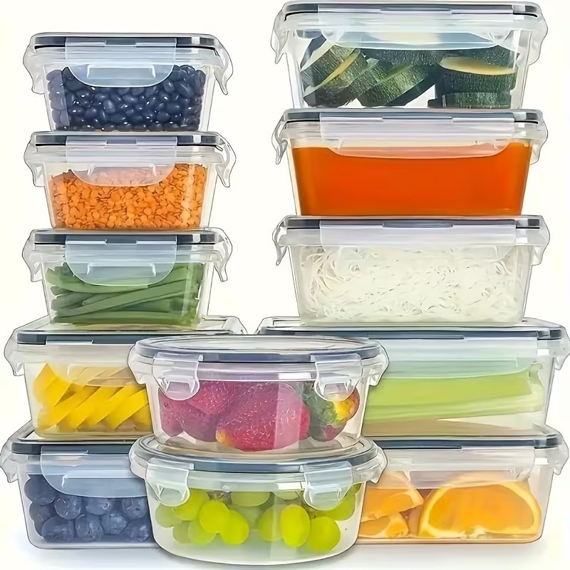 กล่องเก็บอาหารใส 4 ชิ้น พร้อมฝ - Food Storage Order บทวิจารณ์และราคา