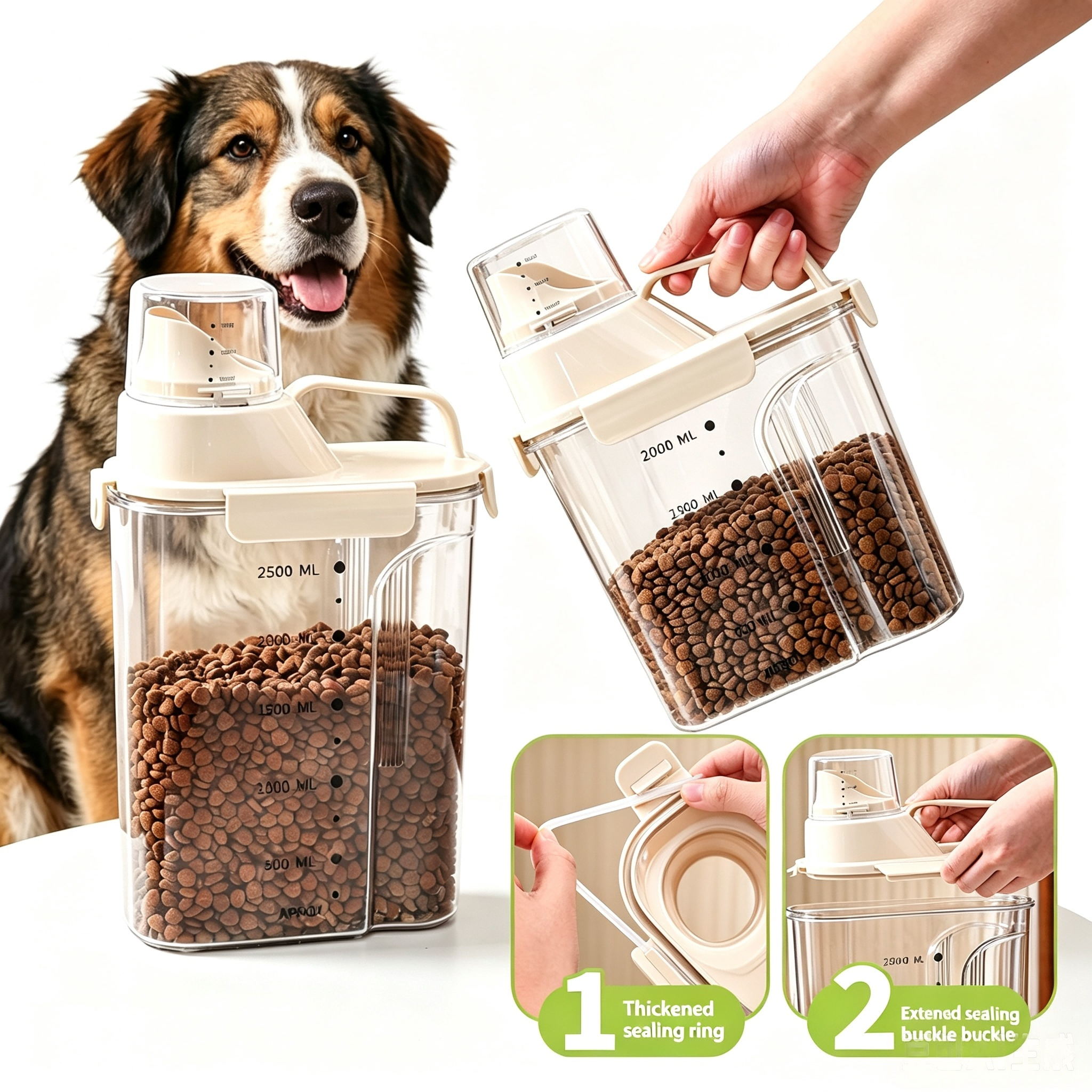 กล่องเก็บอาหารสัตว์เลี้ยงแบบสุ - Food Storage Containers Plastic Box บทวิจารณ์และราคา