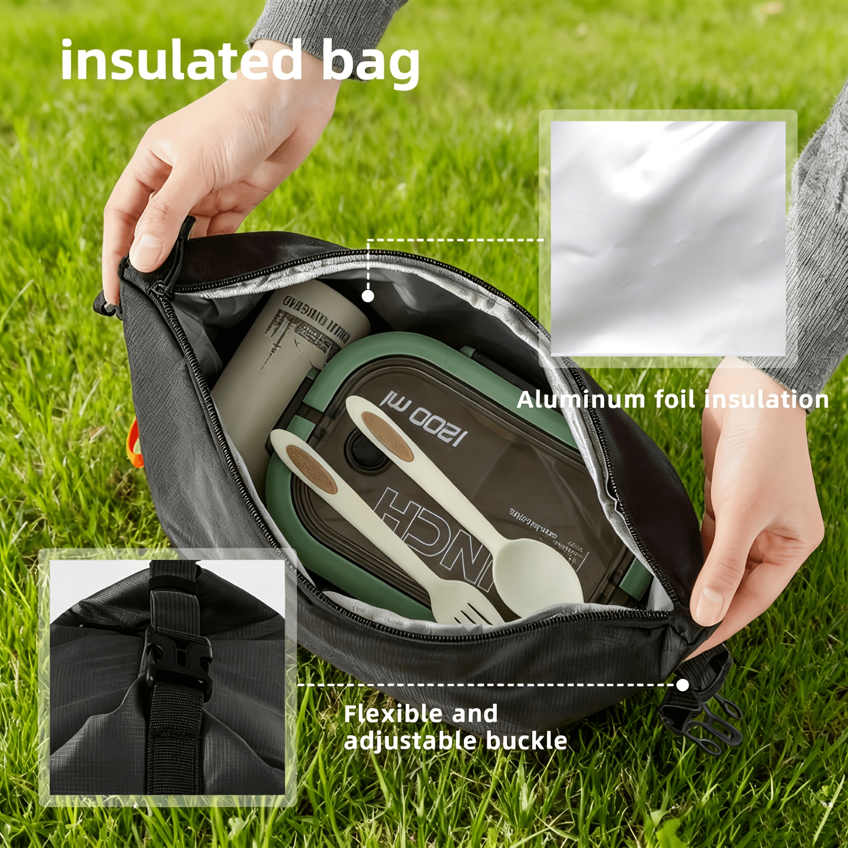 ถุงอาหารกลางวันแบบมีฉนวน ถุงเก - Food Storage Keep Warm บทวิจารณ์และราคา