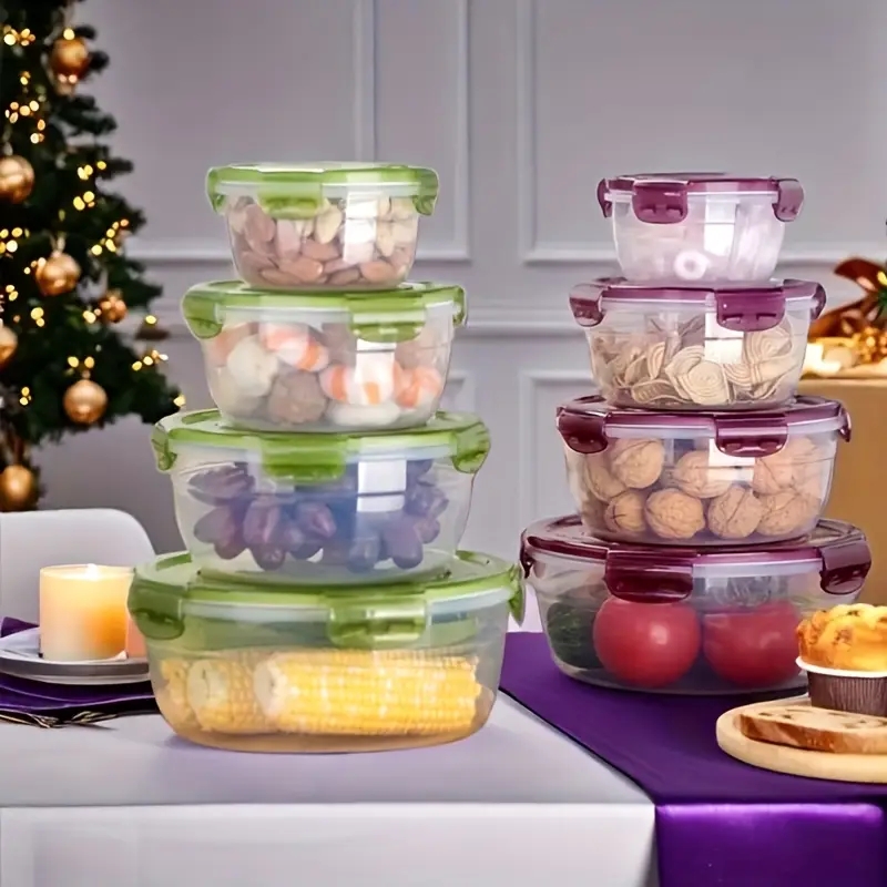 ภาชนะเก็บอาหารพลาสติก 4 ชิ้น ก - Food Storage Containers Plastic Box บทวิจารณ์และราคา