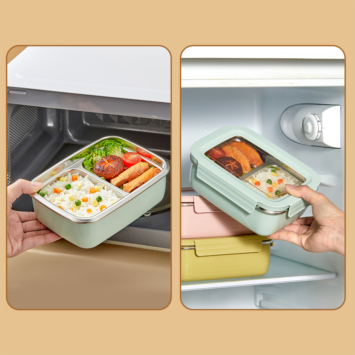 กล่องข้าวสแตนเลส 304 สำหรับไมโ - Food Storage Hot บทวิจารณ์และราคา