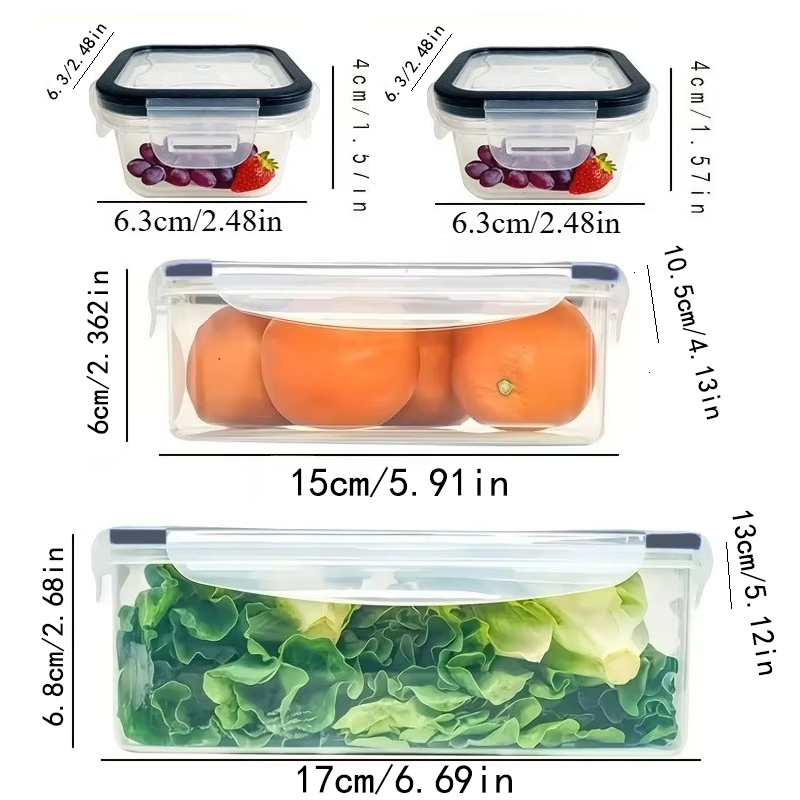 ชุด 8 ชิ้น ประกอบด้วย 4 กล่องแ - Food Storage Order บทวิจารณ์และราคา