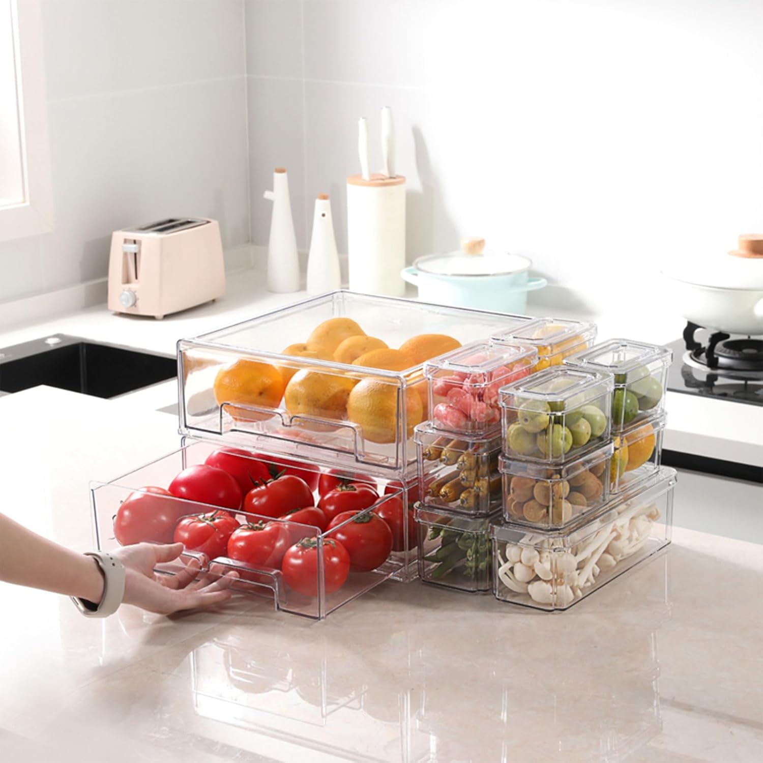 กล่องจัดระเบียบตู้เย็น 10/14 ช - Food Storage In Cabinets บทวิจารณ์และราคา