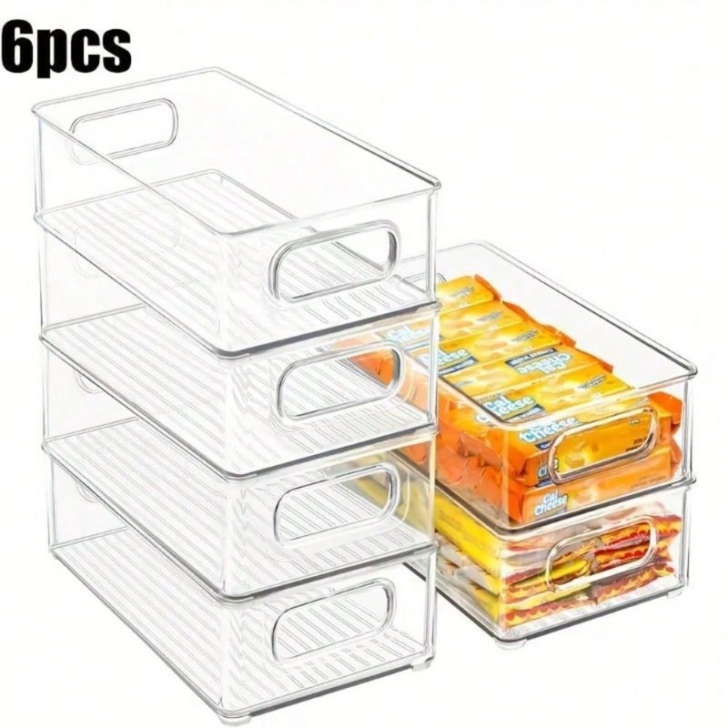 ชุดกล่องเก็บผลไม้พลาสติก 6 ชิ้ - Food Storage In Cabinets บทวิจารณ์และราคา
