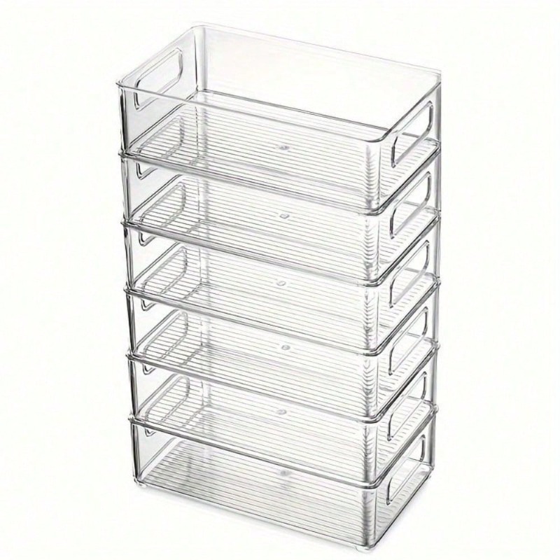 ชุดกล่องเก็บผลไม้พลาสติก 6 ชิ้ - Food Storage In Cabinets บทวิจารณ์และราคา