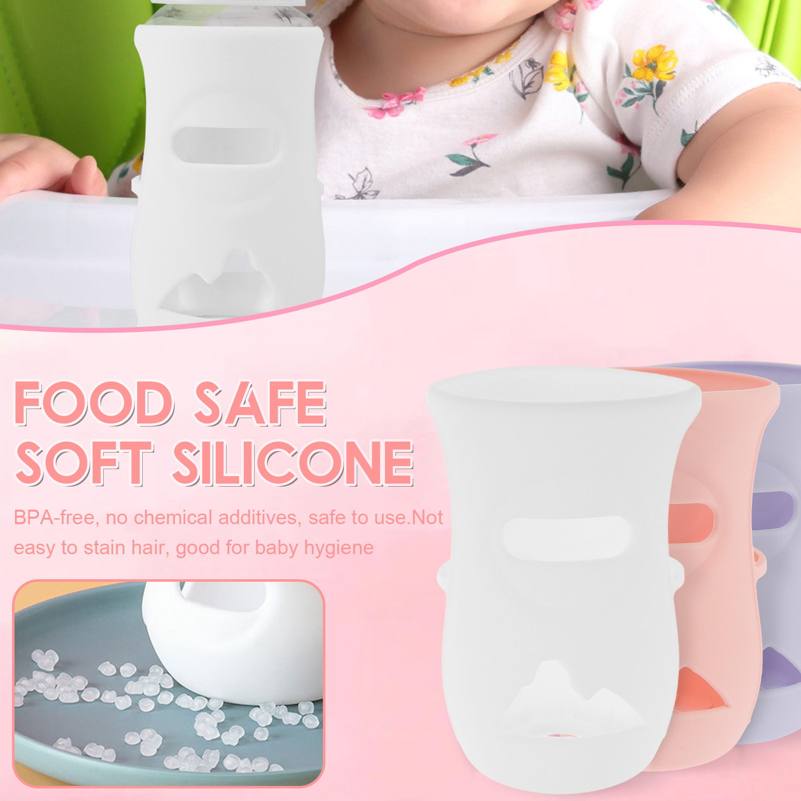 แขนซิลิโคนซิลิโคนเด็กขวดแก้วฉน - Food Storage Keep Warm บทวิจารณ์และราคา