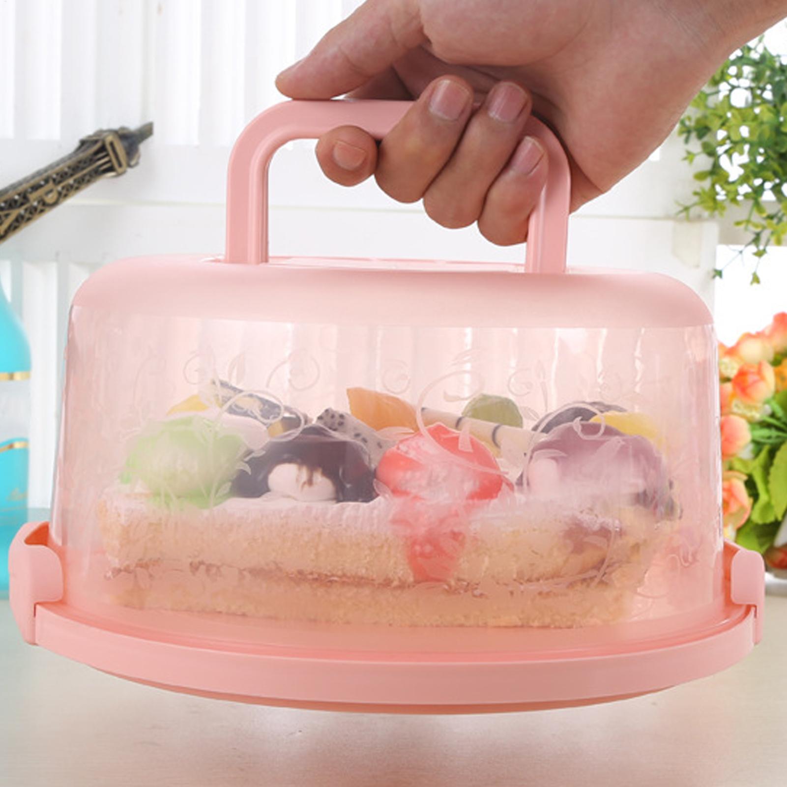 กล่องใส่เค้กแบบพกพา กล่องเก็บอ - Food Storage Containers Plastic Box บทวิจารณ์และราคา
