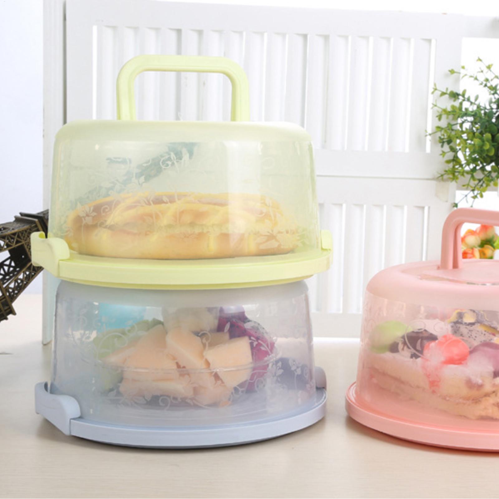 กล่องใส่เค้กแบบพกพา กล่องเก็บอ - Food Storage Containers Plastic Box บทวิจารณ์และราคา