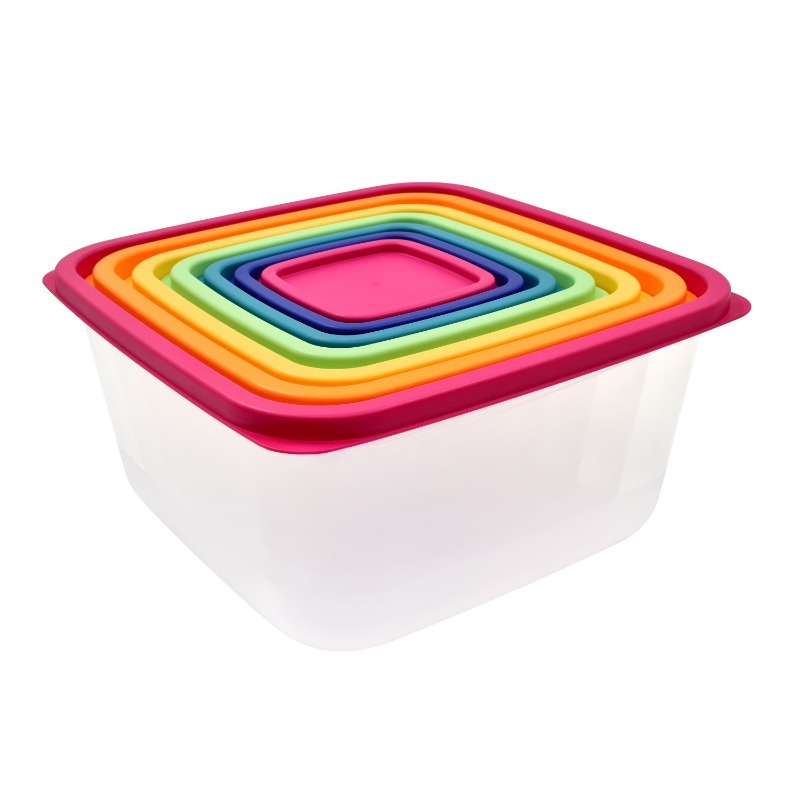 ชุดกล่องเก็บอาหารพลาสติกสีรุ้ง - Best Food Storage บทวิจารณ์และราคา