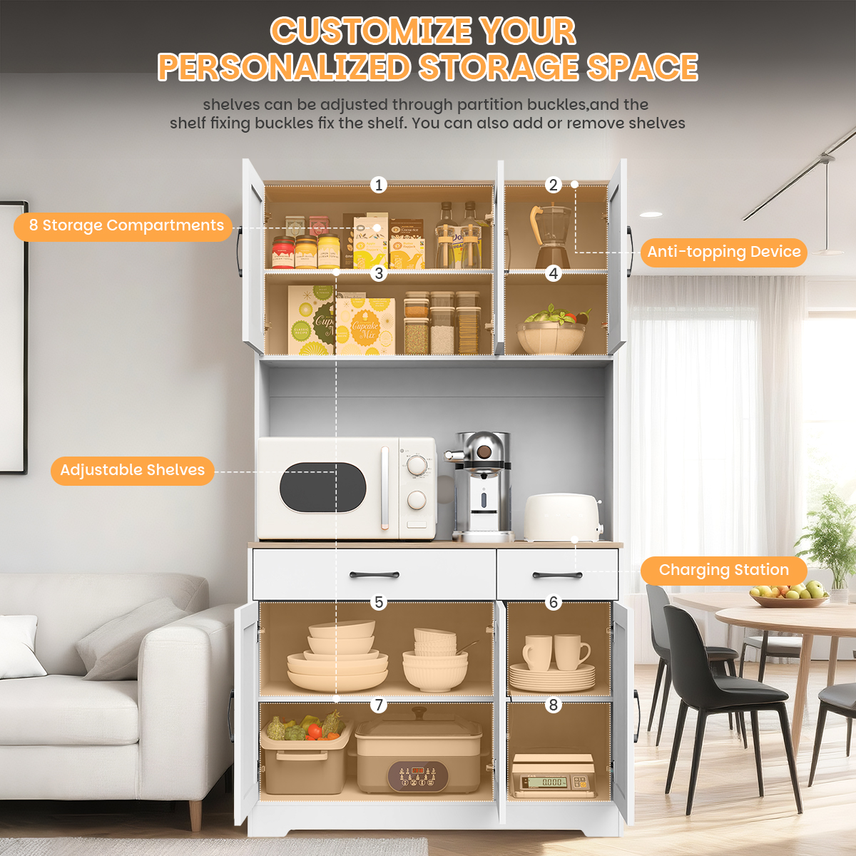 ตู้เก็บอาหารขนาด 67 นิ้วสำหรับ - Food Storage In Cabinets บทวิจารณ์และราคา