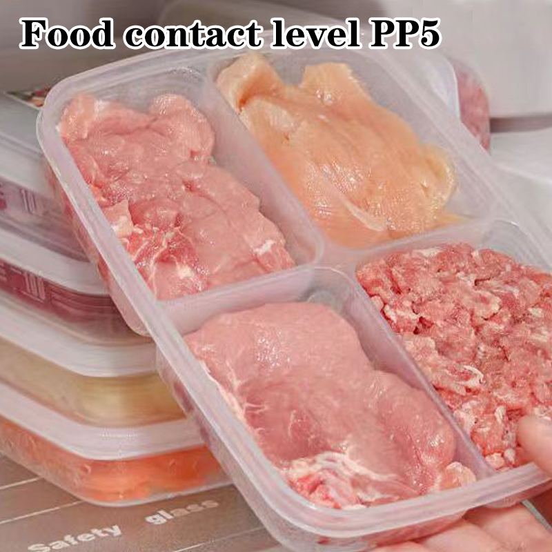ใหม่【กล่องเก็บของพลาสติก 4 ช่อ - Food Storage Containers Plastic Box บทวิจารณ์และราคา