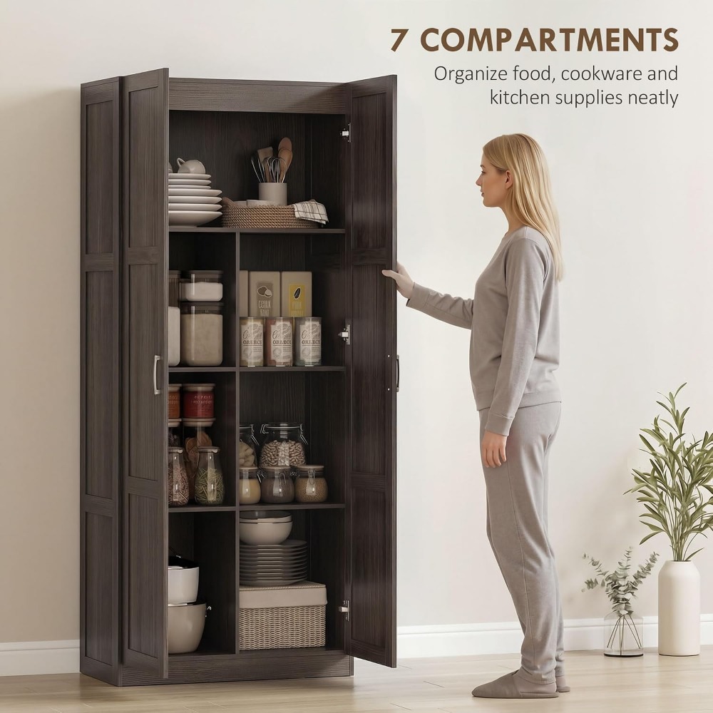 ตู้เก็บของในครัว HOMCOM สูง 71 - Food Storage Kitchen Cabinet บทวิจารณ์และราคา