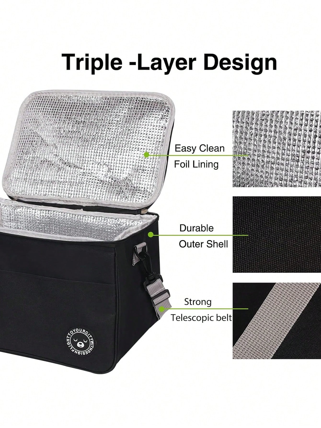 1 PC ถุงอาหารกลางวันฉนวนความร้ - Food Storage Keep Warm บทวิจารณ์และราคา