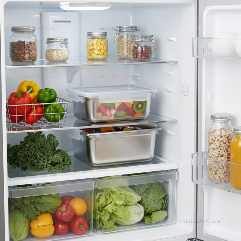 ถาดสแตนเลสพร้อมฝาปิด กล่องเก็บ - Food Storage In Stainless Steel บทวิจารณ์และราคา