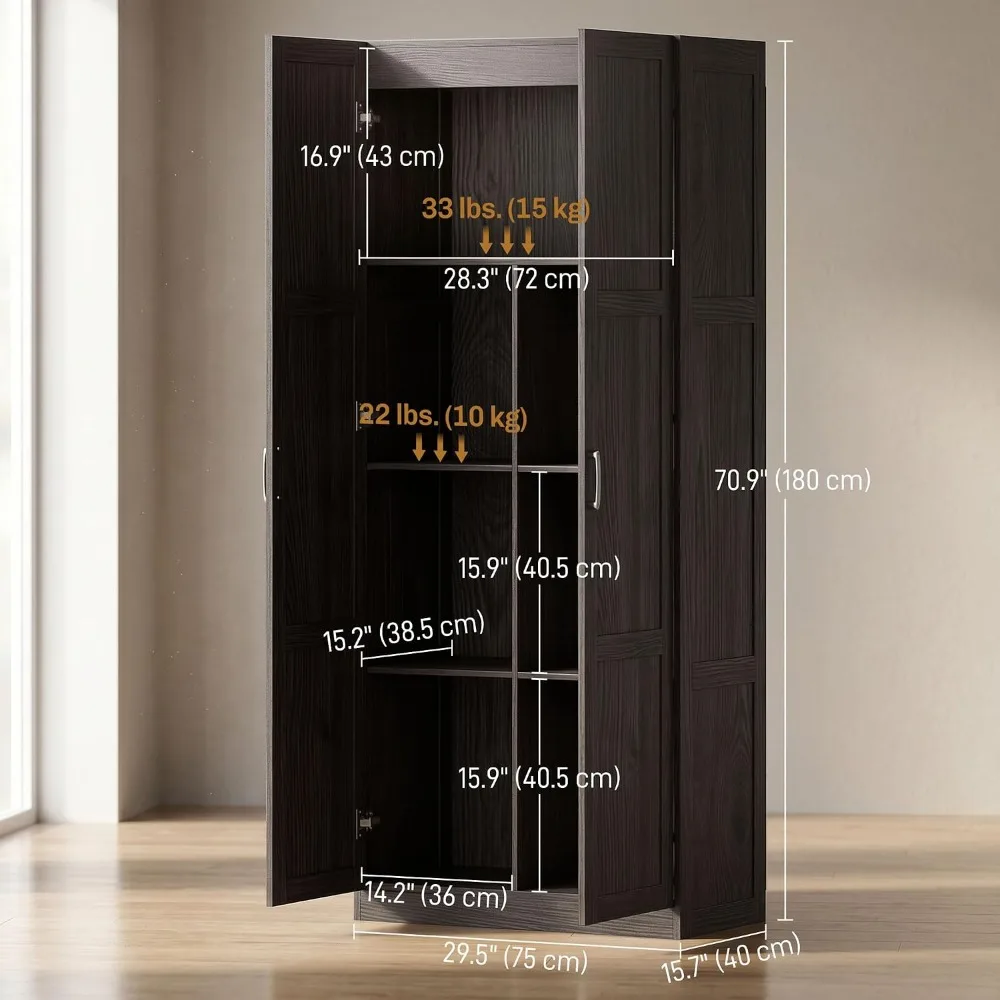 ตู้เก็บของในครัว HOMCOM สูง 71 - Food Storage Kitchen Cabinet บทวิจารณ์และราคา