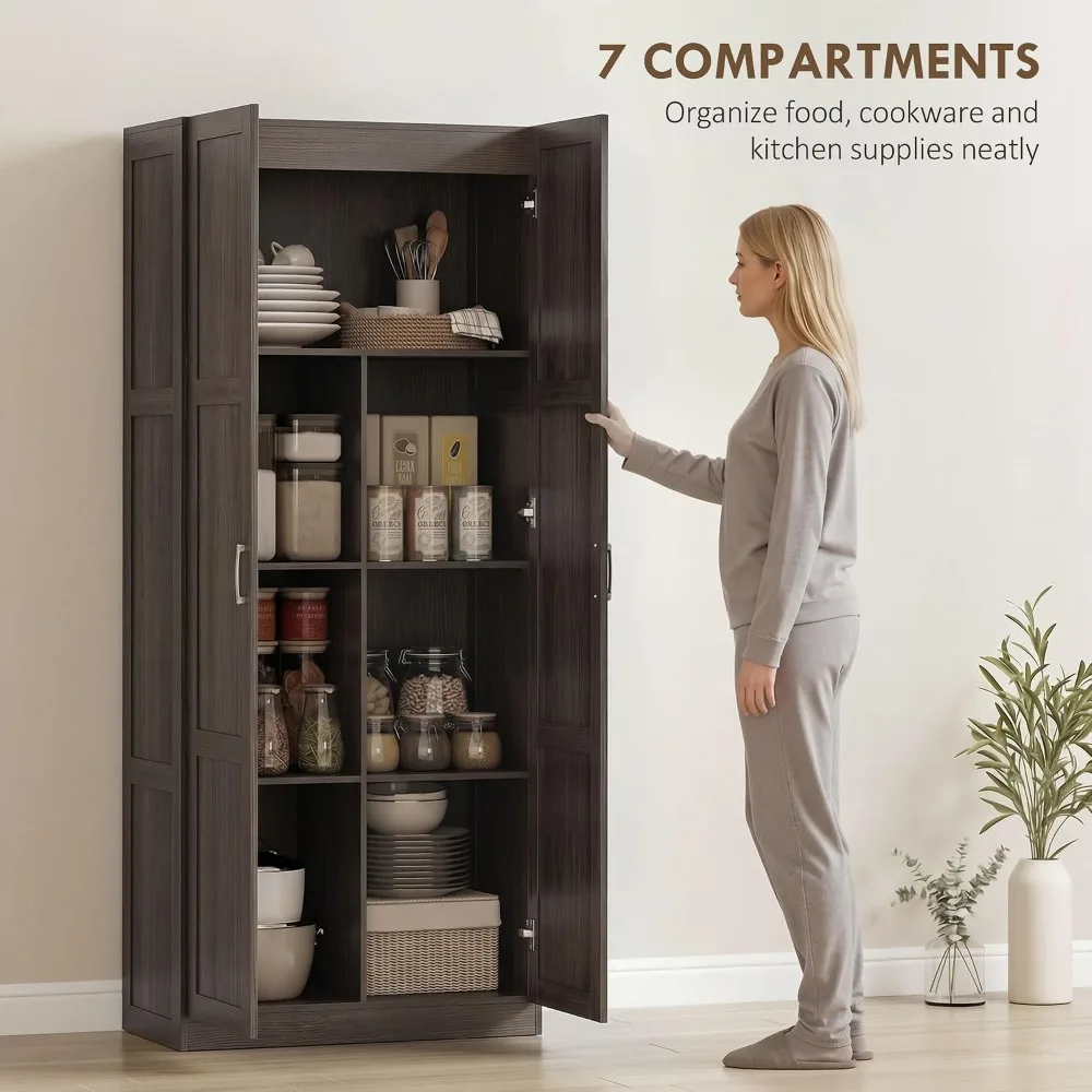 ตู้เก็บของในครัว HOMCOM สูง 71 - Food Storage Kitchen Cabinet บทวิจารณ์และราคา