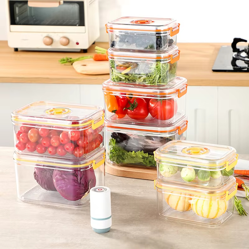 สูญญากาศสดกล่องตู้เย็นกระป๋องป - Food Storage Containers Plastic Box บทวิจารณ์และราคา