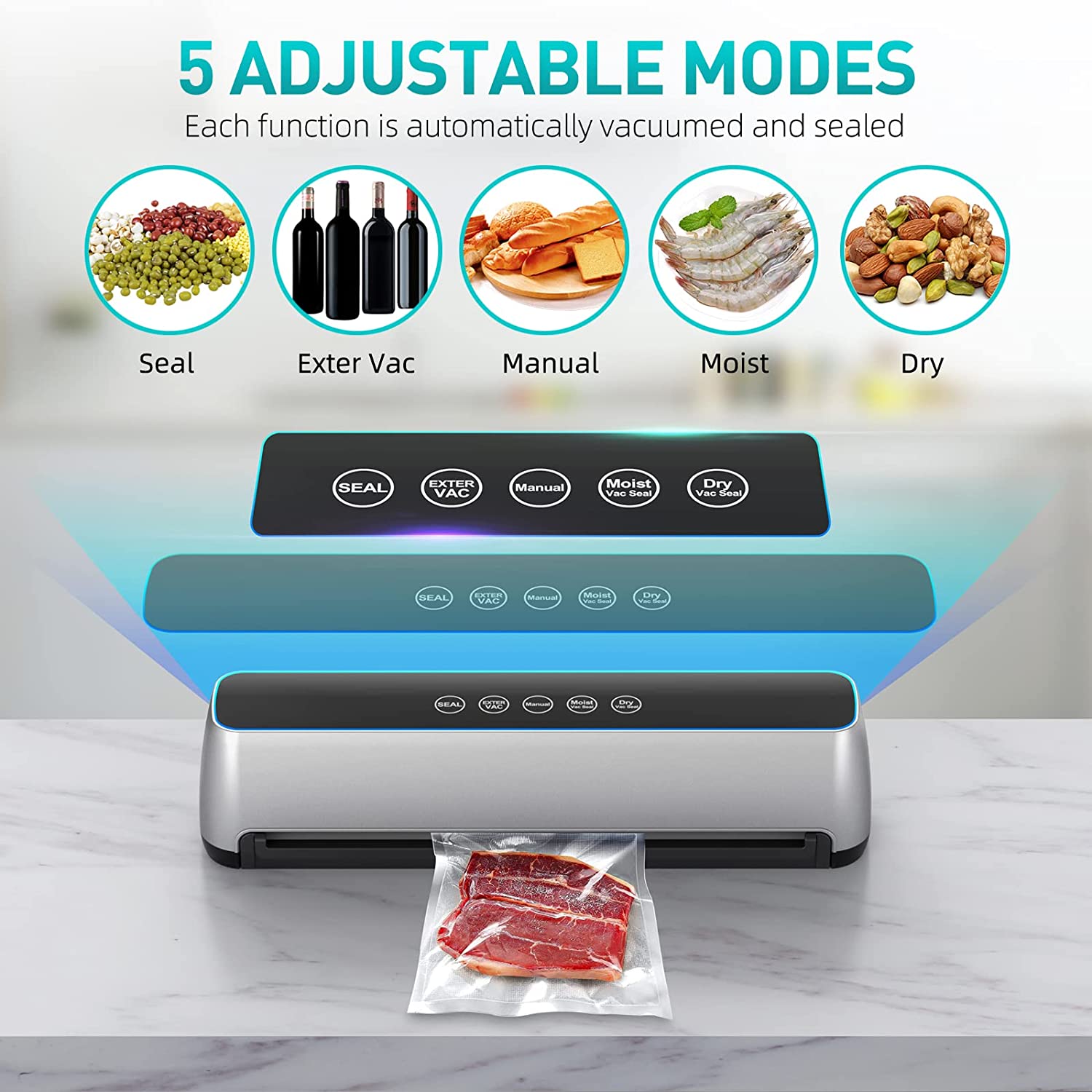 ชุดเครื่องซีลสูญญากาศอเนกประสง - Best Food Storage บทวิจารณ์และราคา