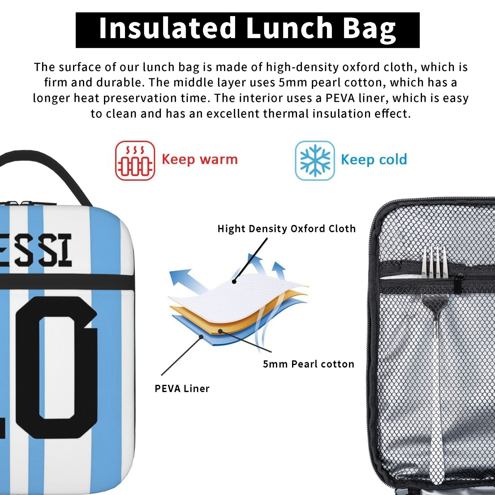 Custom Messis 10 ฟุตบอลฟุตบอล  - Food Storage Keep Warm บทวิจารณ์และราคา