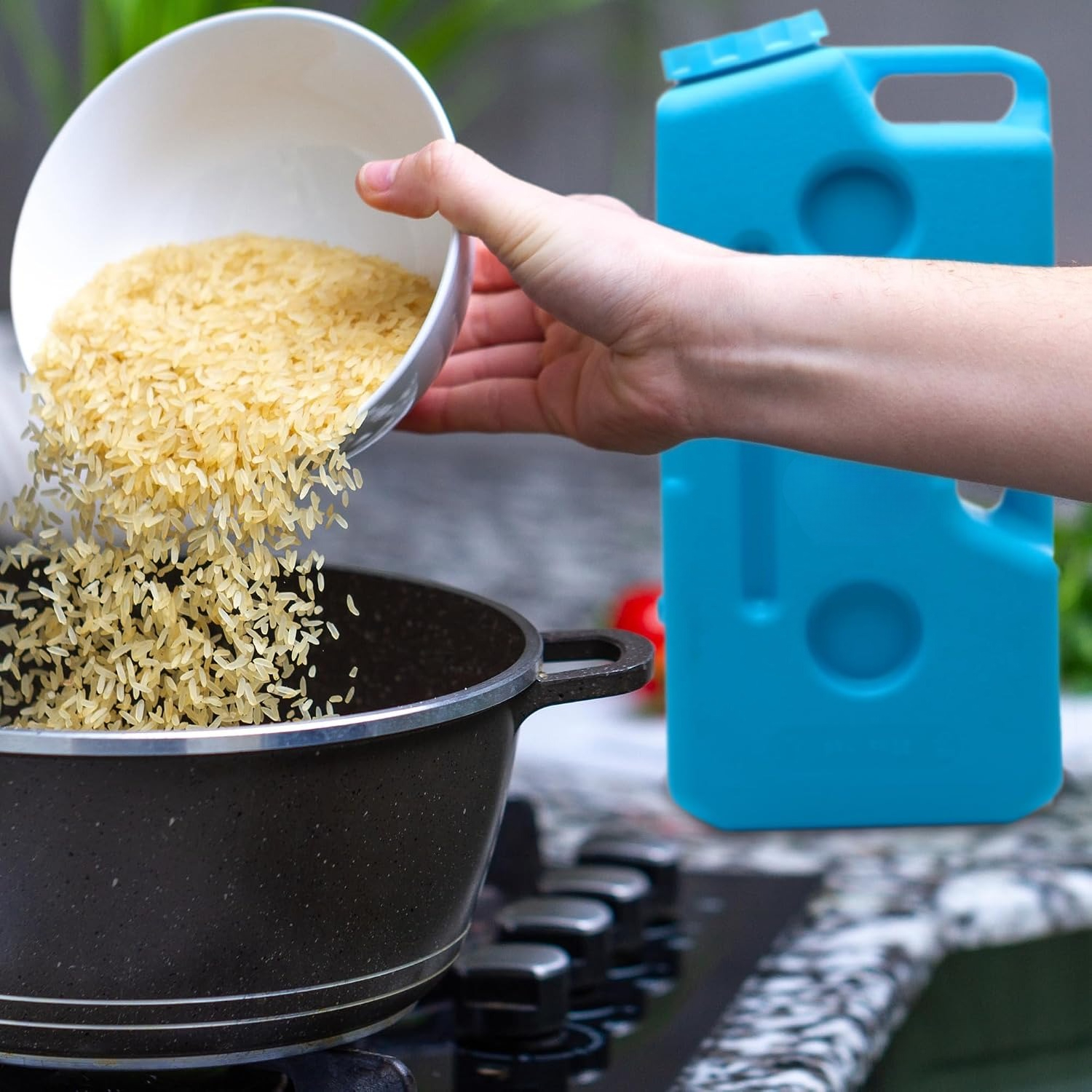 ภาชนะเก็บน้ำสีน้ำเงินขนาด 3 แก - Food Storage Emergency Preparedness บทวิจารณ์และราคา
