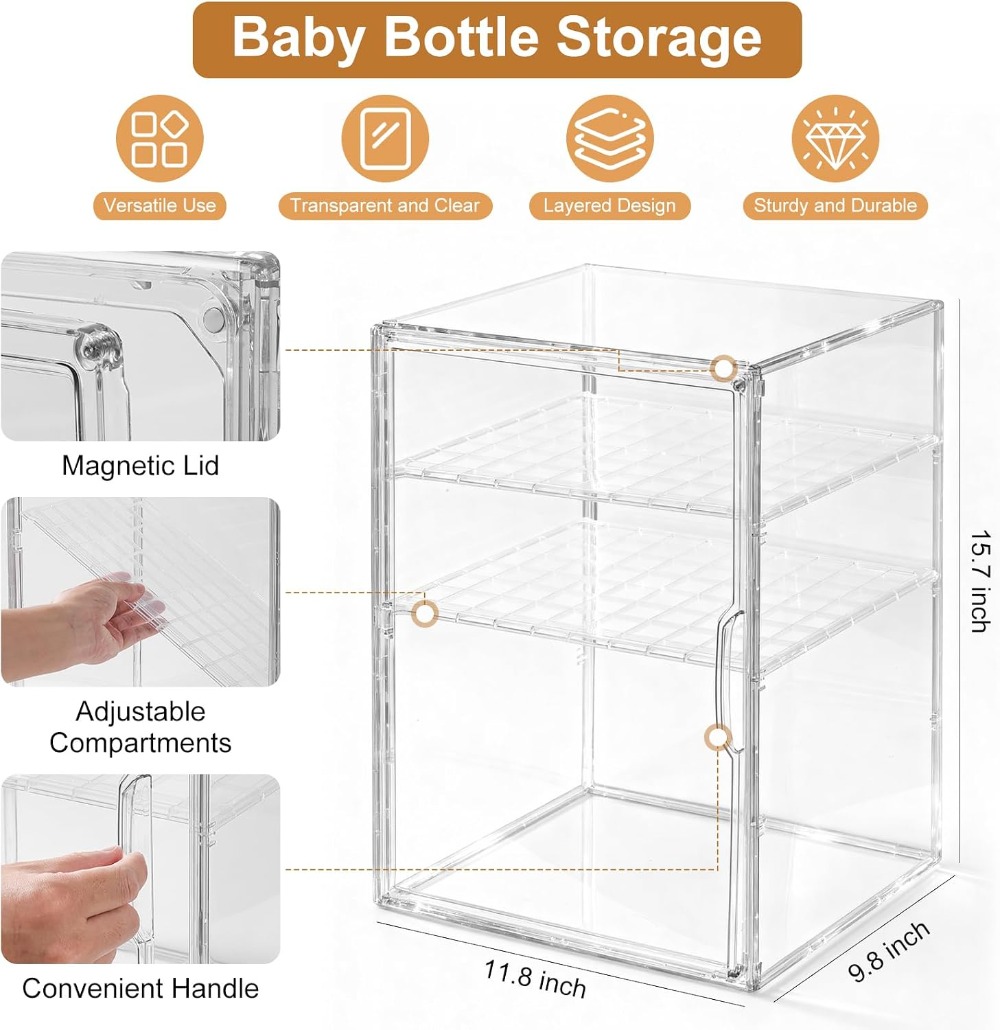ที่จัดขวดนมอะคริลิคใส 3 ชั้น ส - Food Storage Moms บทวิจารณ์และราคา